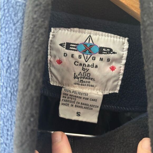 EXP Designs women small Mt Robson Canada bear nature zip up fleece jacket - Picture 2 of 4